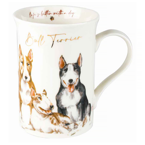 Landmark Mug Muddy Paws Bull Terrier 310mL New Bone China Old Tupton Ware OT173