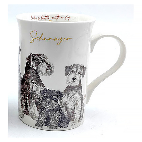 Landmark Mug Muddy Paws Schnauzer 310mL New Bone China Old Tupton Ware OT163