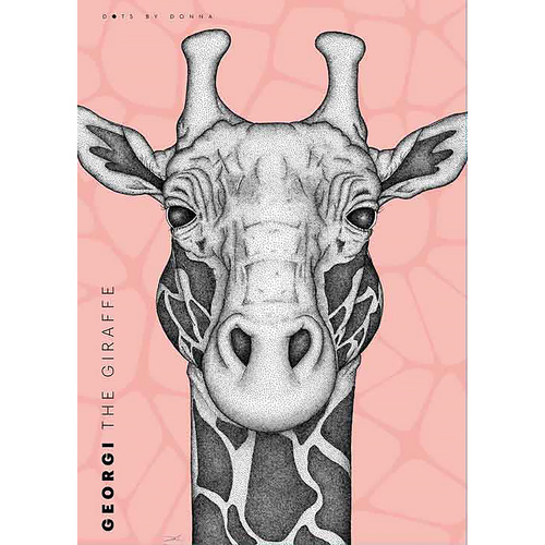 Dots By Donna Tea Towel 50x70cm Giraffe, Landmark DD022