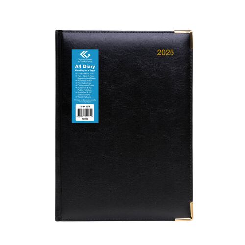 2025 Diary Olympia A4 Day to Page Leatherette Cover #3 10005