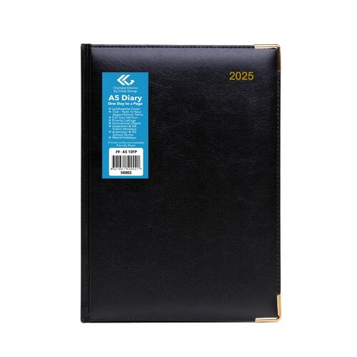 2025 Diary Olympia A5 Day to Page Leatherette Cover #9 50002