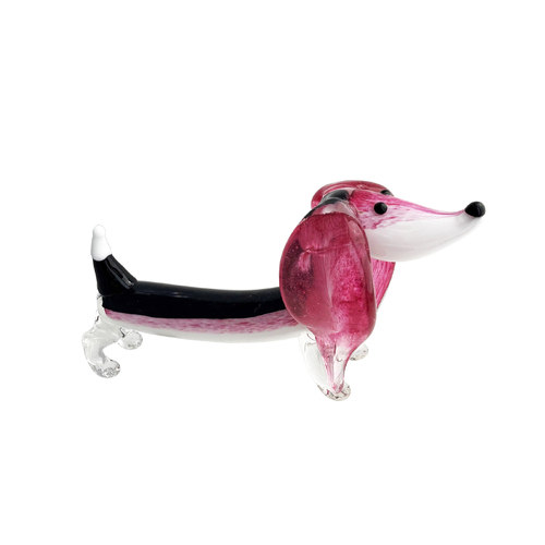 Coloured Art Glass Dog Dachshund Heinz Figurine Collectible Home Decor CCG HEINZ