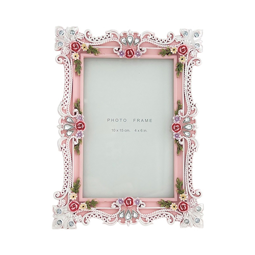 Photo Frame Mia 4x6 Resin Pink by The Russell Collection HP-X4MIA