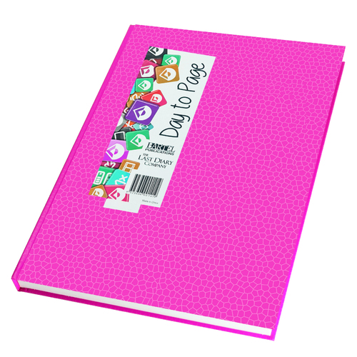 2025 Diary Everyday A5 Day to Page Casebound Hot Pink Last Diary Company EA51HP