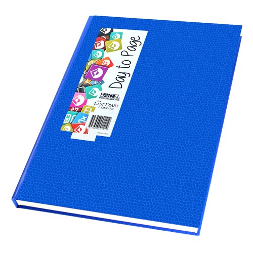 2025 Diary Everyday A4 Day to Page Casebound Blue Last Diary Company EA41BL