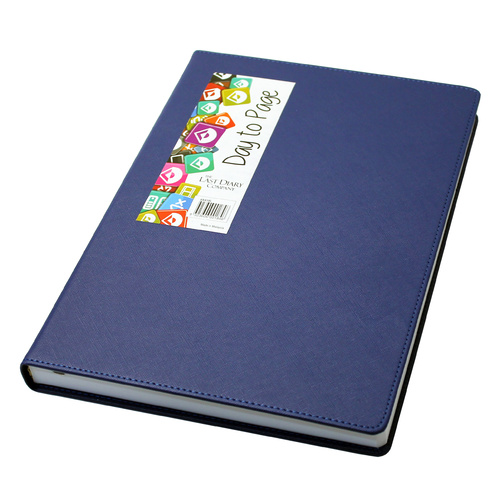 2025 Diary Becall A4 Day to Page Casebound Blue Last Diary Company BA41BL