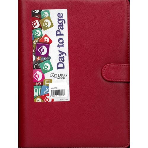 2025 Diary Nicholls A5 Midi Day to Page Clip Red Last Diary Company A51CRE