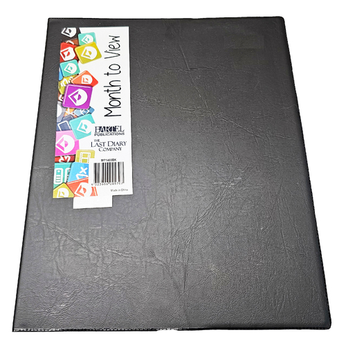 2025 Diary Planner Quarto Month to View Black Last Diary Company MP1400BK