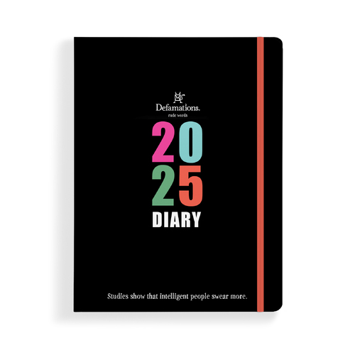 2025 Diary Defamations 148x190mm Week to View Soft Cover DEFDIARY25