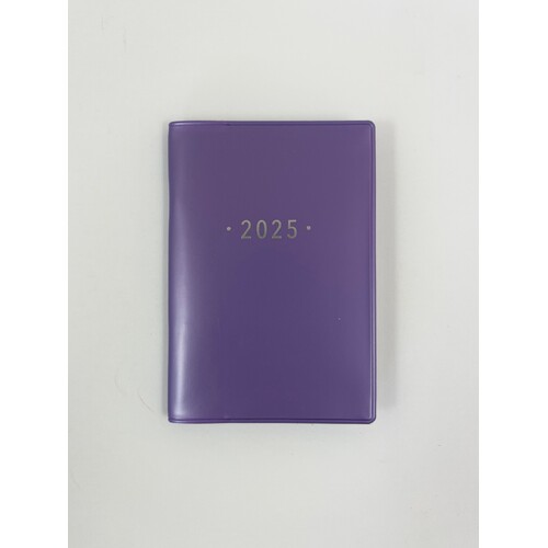 2025 Diary Fashion A7 Week to View Soft Cover Purple, OzCorp DA14