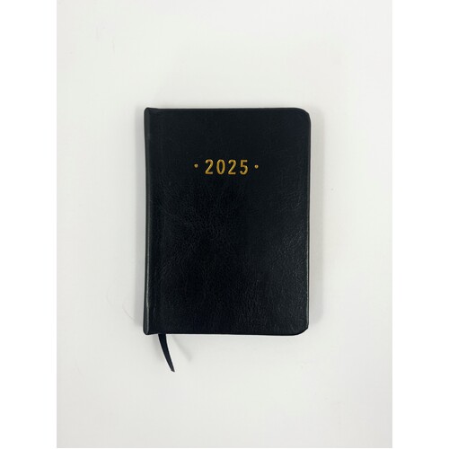 2025 Diary Fashion A7 Week to View Hard Cover Black, OzCorp DA15