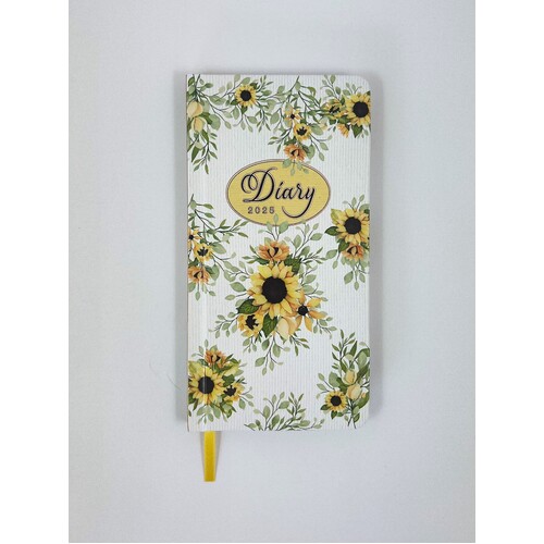 2025 Diary Fashion Slim Week to View Sunflowers, OzCorp D805