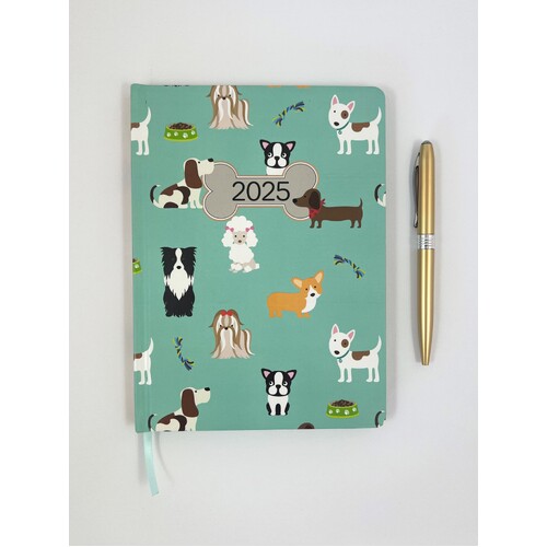 2025 Diary Fashion A5 Week to View Casebound Daring Dog, OzCorp D810