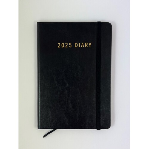 2025 Diary Contempo A5 Week to View Black, Ozcorp D824