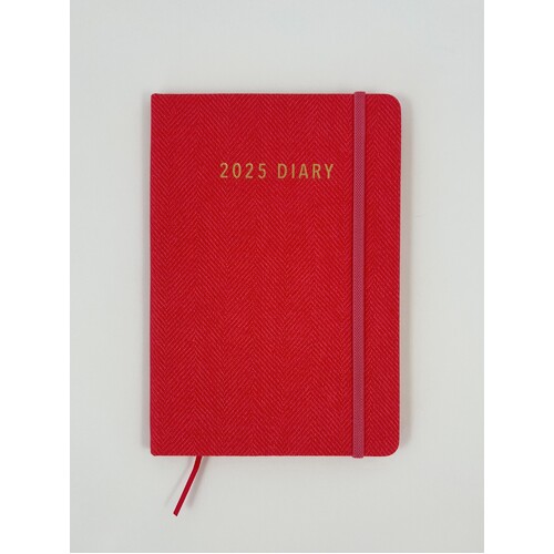 2025 Diary Contempo A5 Week to View Coral, Ozcorp D825