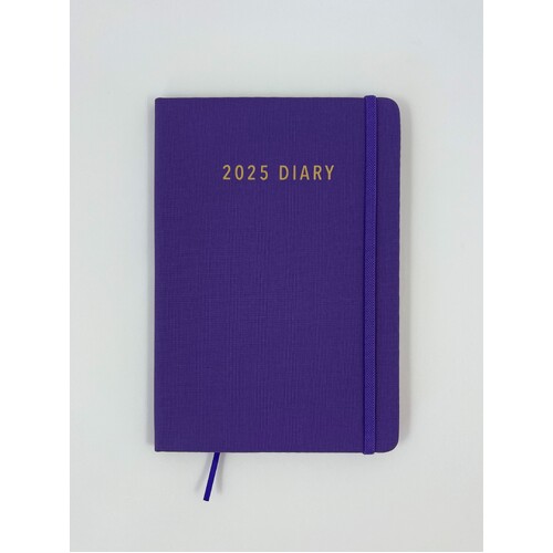 2025 Diary Contempo A5 Week to View Violet, Ozcorp D828