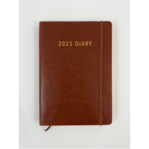 2025 Diary Contempo A5 Day to Page Tan, Ozcorp D835