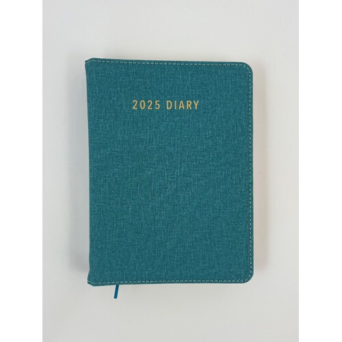 2025 Diary Contempo A5 Day to Page Spiral Teal, Ozcorp D842