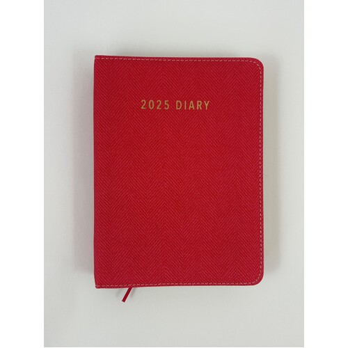 2025 Diary Contempo A5 Day to Page Spiral Coral, Ozcorp D843