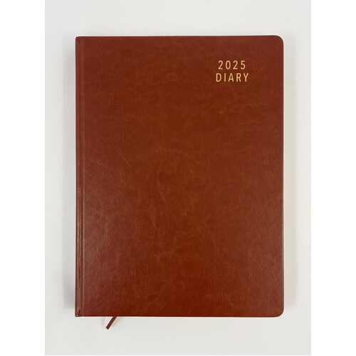 2025 Diary Contempo A4 Day to Page Tan, Ozcorp D845