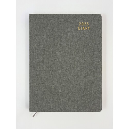 2025 Diary Contempo A4 Day to Page Grey, Ozcorp D846