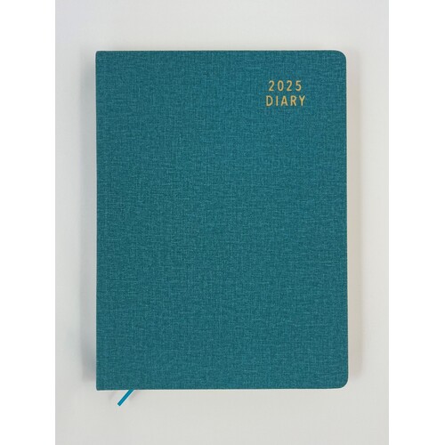 2025 Diary Contempo A4 Day to Page Teal, Ozcorp D848