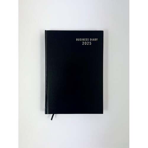 2025 Diary Business A5 Day to Page Black by OzCorp D856