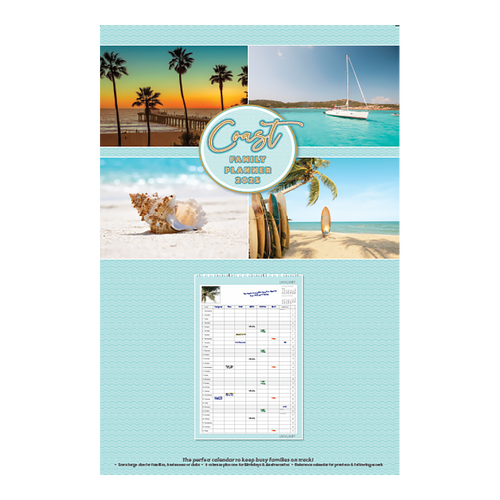 2025 Calendar Coastal Family Planner by OzCorp CAL195