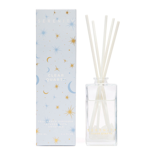 Serenity Reed Diffuser 130mL Healing Clear Quartz Crystal, Home Fragrance Co SCY130CQ