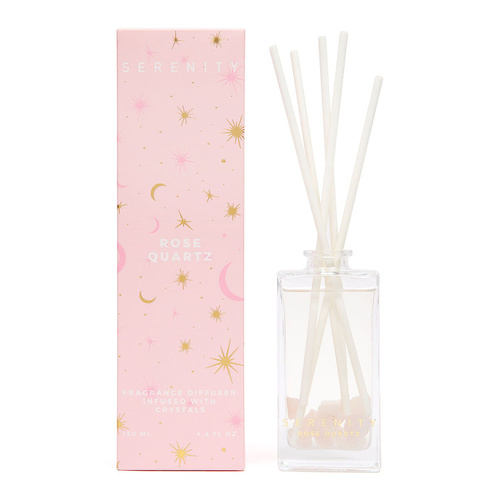 Serenity Reed Diffuser 130mL Love Rose Quartz Crystal, Home Fragrance Co SCY130RQ