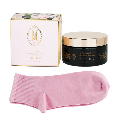 MOR Overnight Foot Balm 240mL With Sockettes - Marshmallow MA51