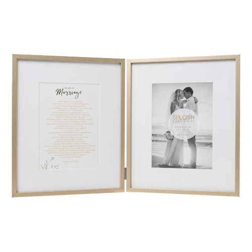 Splosh Wedding Double Photo Frame 5x7" Art Of Marriage Wedding Gift WDE102