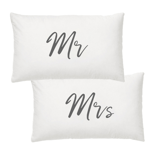 Splosh Wedding Pillowcase Set 74x48cm Mr & Mrs Wedding Gift WDE117