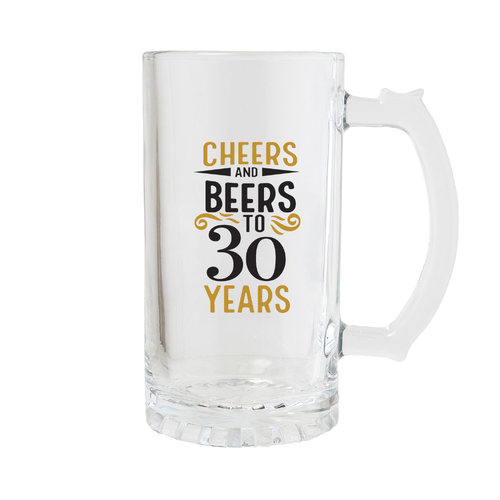 Sip Celebration Beer Glass 30th Birthday by Splosh SPCB30