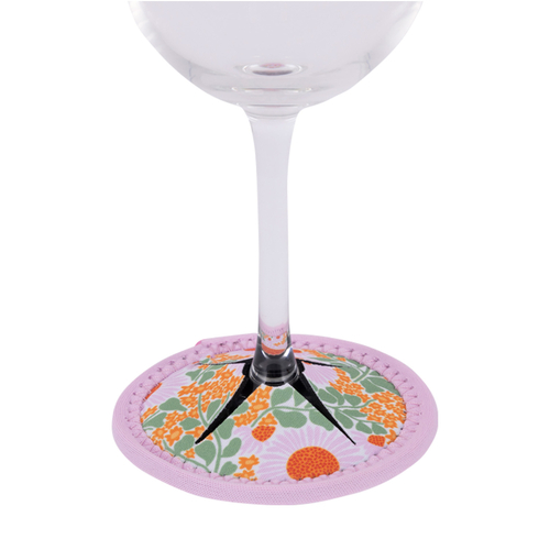 Splosh Picnic Wine Glass Coaster 9.5cm Spring Floral PIC104