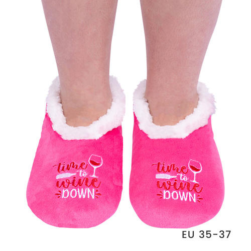 SnuggUps Slippers Women's Quote Small Wine, Splosh SNWQWIN01