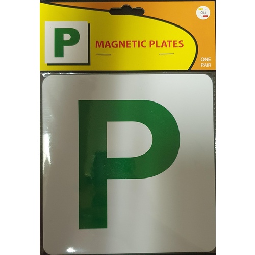 Magnetic Green P Plates - One Pair