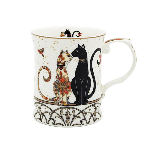 PNC Mug 415mL Cat Couple Fine Bone China CW1561L