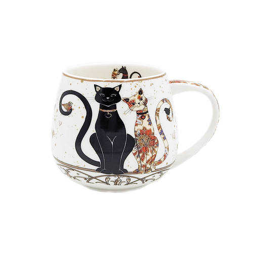 PNC Mug 400mL Cat Couple Fine Bone China CW1561N