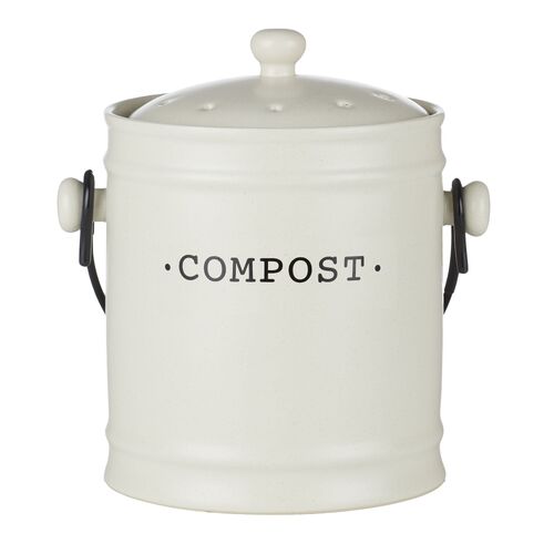 Davis & Waddell Darley Compost Bin 3.5L Cream F5104752