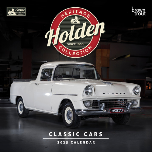 2025 Calendar Official Classic Holden Cars Square Wall Browntrout A04039