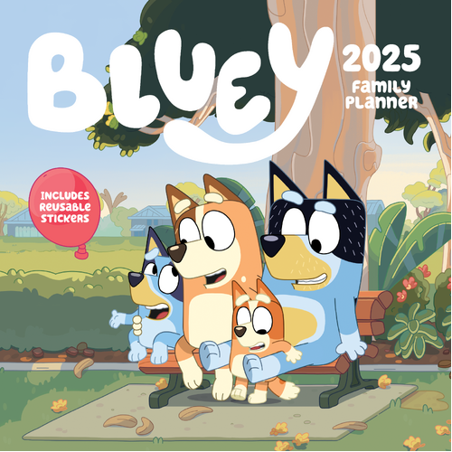 2025 Calendar Bluey Family Planner Square Wall Browntrout A04046