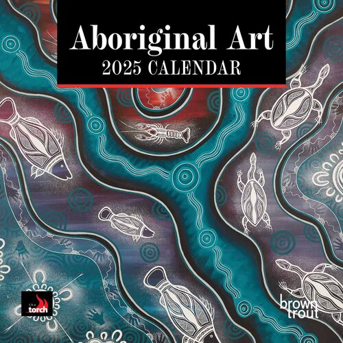 2025 Calendar Aboriginal Art Square Wall Browntrout A04237