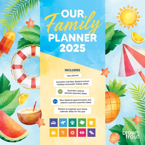 2025 Calendar Our Family Planner Square Wall Browntrout A04282