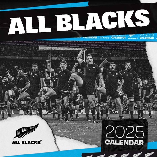 2025 Calendar All Blacks Official Square Wall Browntrout A04343