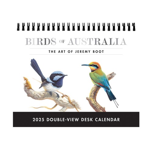 2025 Calendar Birds of Australia The Art of Jeremy Boot Double-View Desk Easel Browntrout A04404