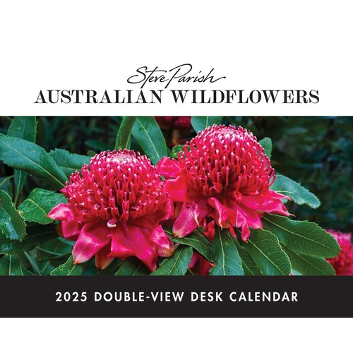 2025 Calendar Steve Parish Australian Wildflowers Double-View Desk Easel Browntrout A04701