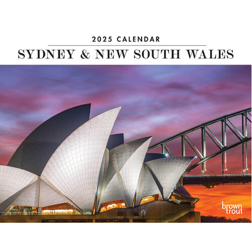 2025 Calendar Sydney & New South Wales Horizontal Wall Browntrout A04725