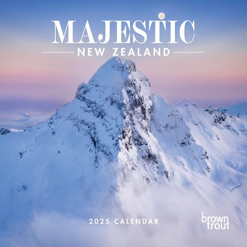 2025 Calendar Majestic New Zealand Square Wall Browntrout A04749