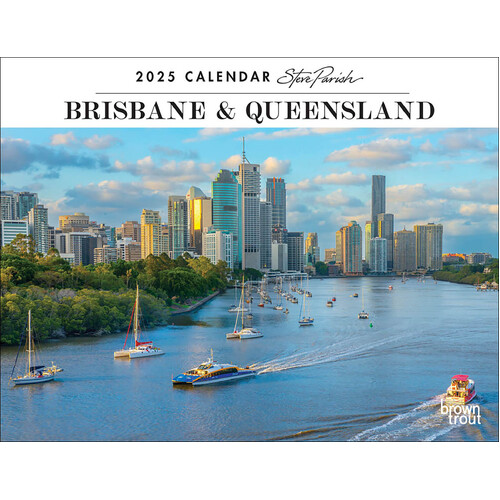 2025 Calendar Steve Parish Brisbane & Queensland Horizontal Wall Browntrout A04817